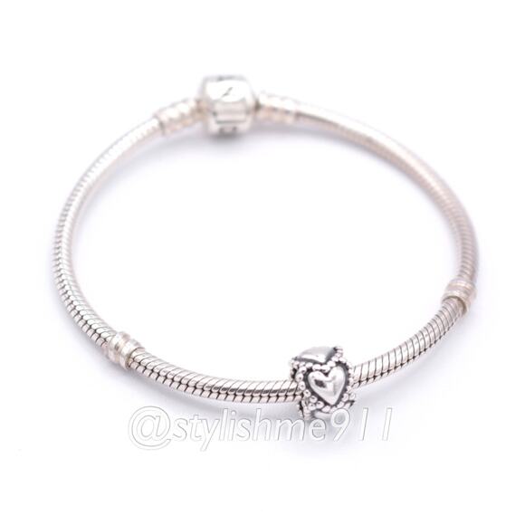 Authentic PANDORA Everlasting Love Charm - Picture 5 of 9